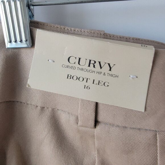 Ann Taylor womens curvy boot leg pant size 16 high rise office carrier - Picture 6 of 8